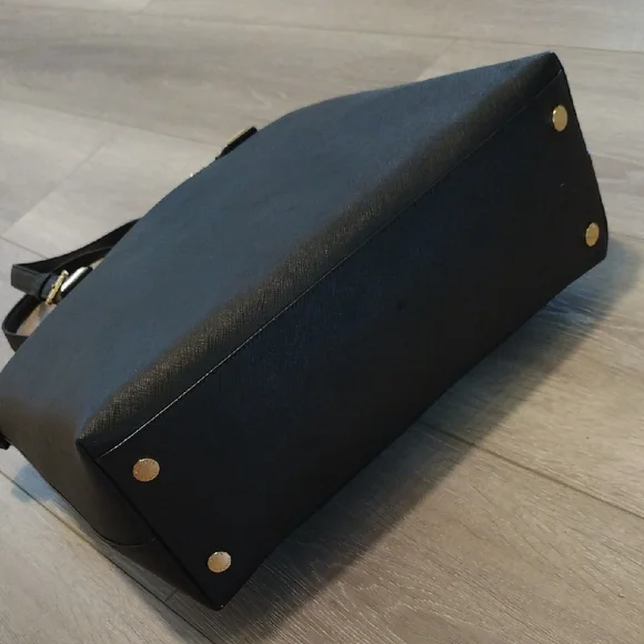 Michael Kors Black Tote with Gold Accents - Picture 8 of 17